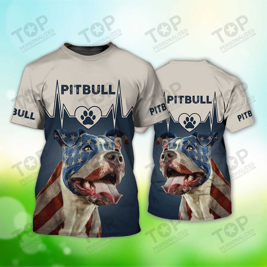 Pitbull America T-Shirt, Pitbull T-Shirt, Dog T-Shirt