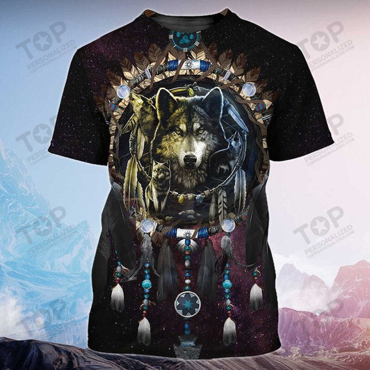 Native Wolf - 3d Full Print  T Shirt