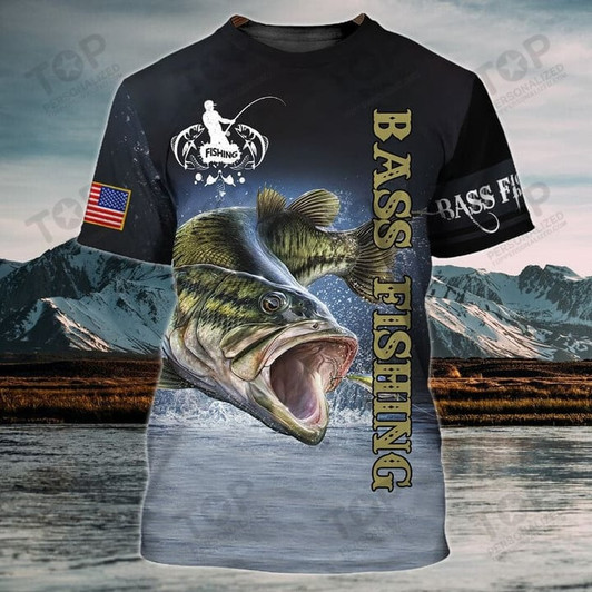 Bass Fishing 3D All Over Print  Tshirt