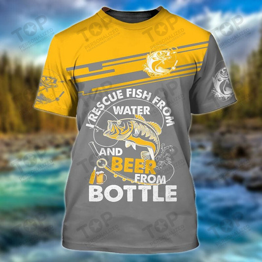 Fishing And Beer  3D All Over Print  Tshirt