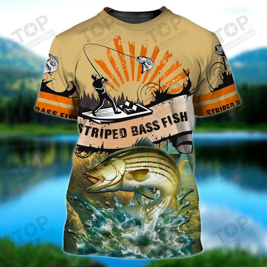 Striped Bass Fishing -3d Full Print
