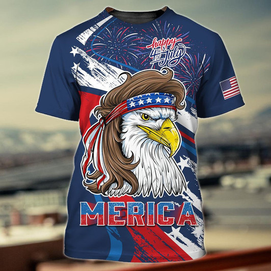 Happy Independence Day Usa Eagle 3D T shirt