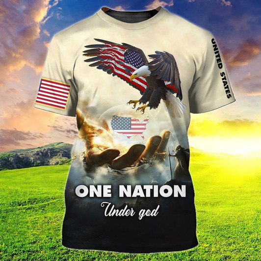 One Nation Under God Eagle 3d Shirts