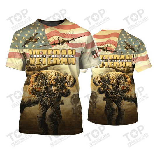 Veteran Honor The Fallen 3D Tshirt
