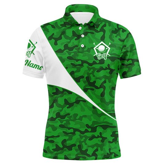 Custom Custom Name Golf Men Polo Shirt - Multicolor Camo Apparel - Personalized Gift For Golf Lover, Team, Golfer, Husband, Boyfriend