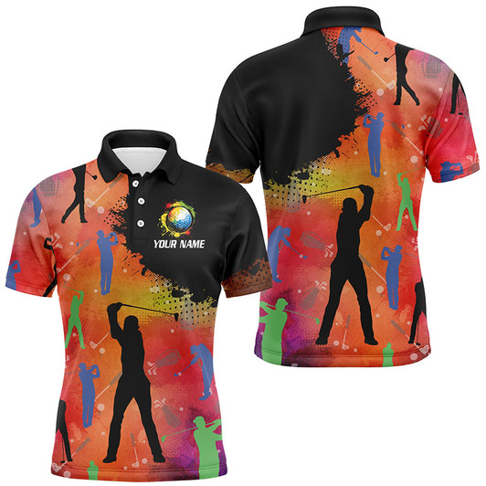 Custom Colorful Mens golf polo shirts custom golf outfits for men, personalized golf gifts