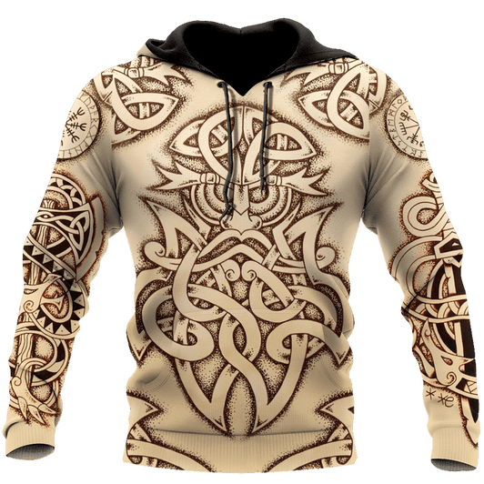 FUNSTUFFPRINT   Odin Viking Rune  3D Baseball Jacket Hoodie and Zip Hoodie