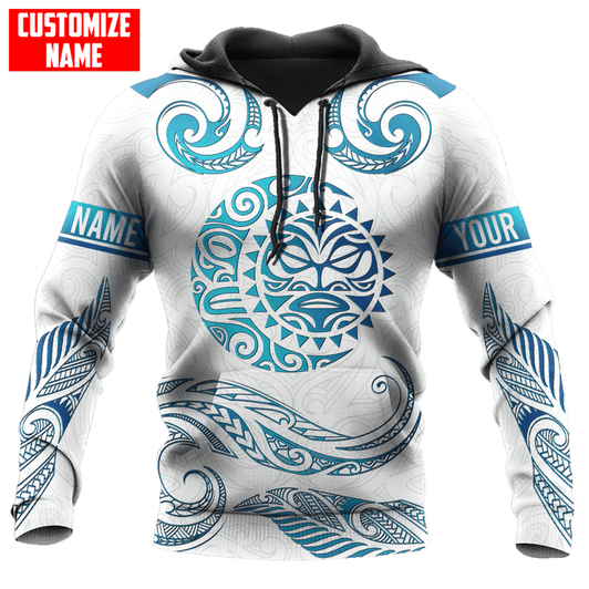 FUNSTUFFPRINT  Personalized New Zealand Aotearoa Fern Tattoo Sun Moon Maori 3D Baseball Jacket Hoodie and Zip Hoodie