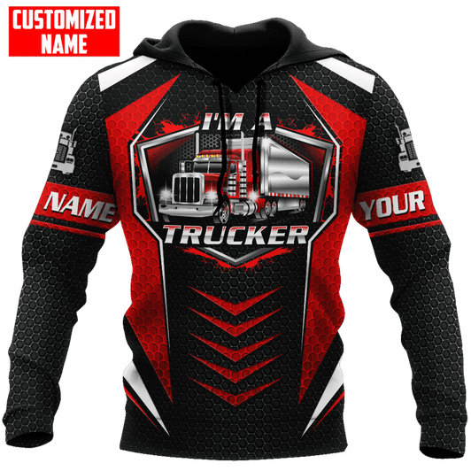 FUNSTUFFPRINT  Customized Name Fast And Safe Trucker All D Over Printed Unisex  3D Hoodie and Zip Hoodie