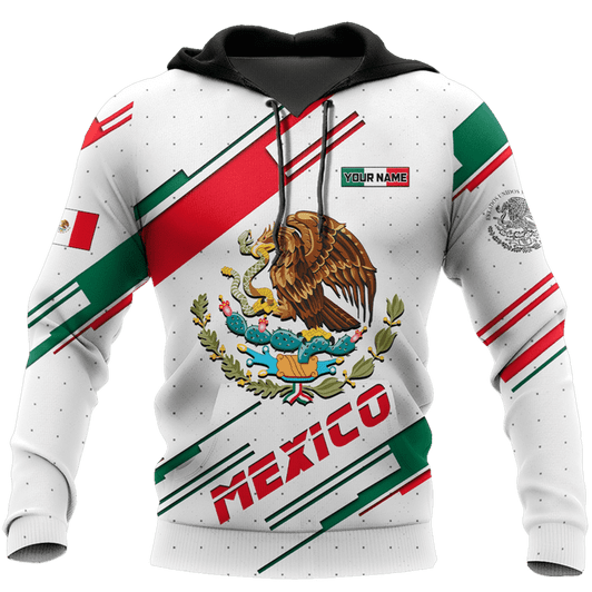 FUNSTUFFPRINT  Personalized Mexico Line Dot 3D Hoodie and Zip Hoodie