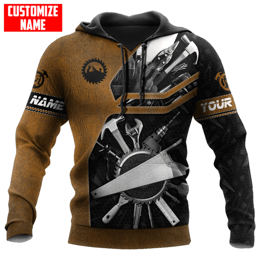 FUNSTUFFPRINT Personalized Name Carpenter   3D Hoodie and Zip Hoodie