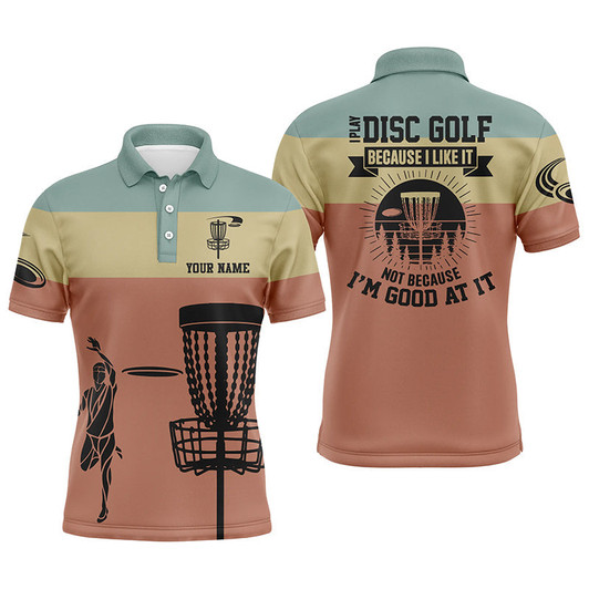 Custom Mens Disc Golf Polo Shirt, Funny Disc Golf Shirt With Sayings, Best Disc Golf Gifts For Men