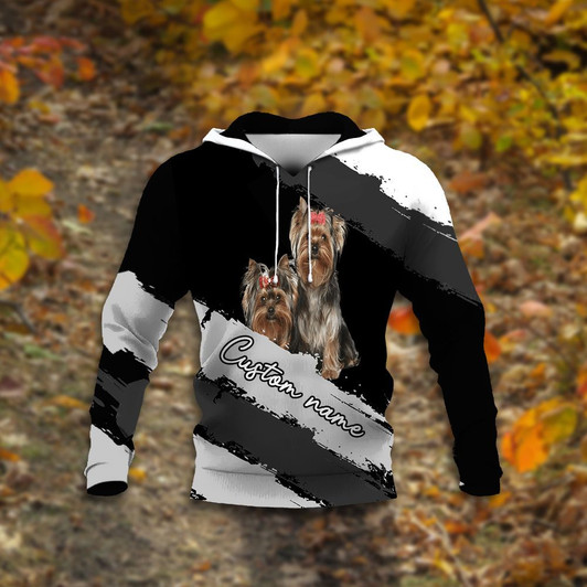 FUNSTUFFPRINT Yorkshire Terrier Thcn Ntlw Personalized Name Unisex 3D Hoodie and Zip Hoodie