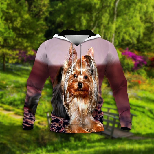 FUNSTUFFPRINT Yorkshire Terrier Thcn Ntlw Custom Image Unisex 3D Hoodie and Zip Hoodie