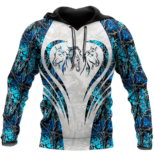 FUNSTUFFPRINT Hoodie Beautiful Horse 3D Hoodie and Zip Hoodie
