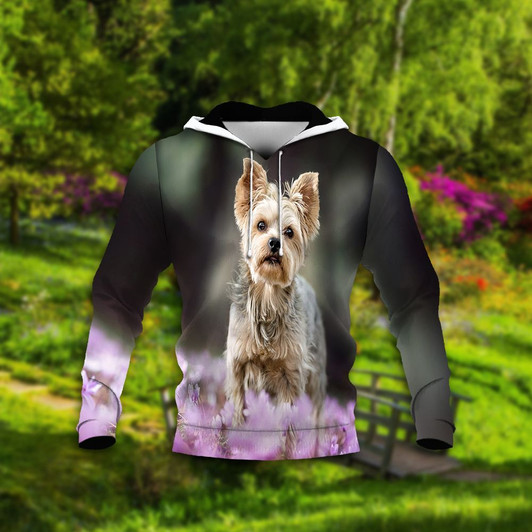 FUNSTUFFPRINT  Yorkshire Terrier Thcn Ntlw Custom Image Unisex 3D Hoodie and Zip Hoodie