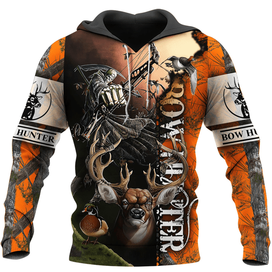 FUNSTUFFPRINT Beautiful Hunting Camo 3D Hoodie and Zip Hoodie