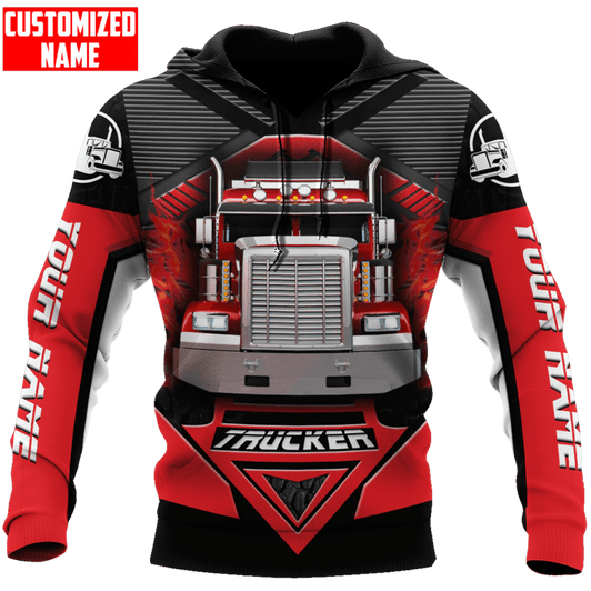 FUNSTUFFPRINT Personalized Trucker Hoodie NHBM 3D Hoodie and Zip Hoodie