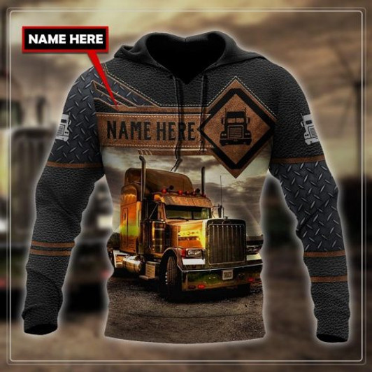 FUNSTUFFPRINT Pesonalized Trucker 3D Hoodie For Men  3D Hoodie and Zip Hoodie