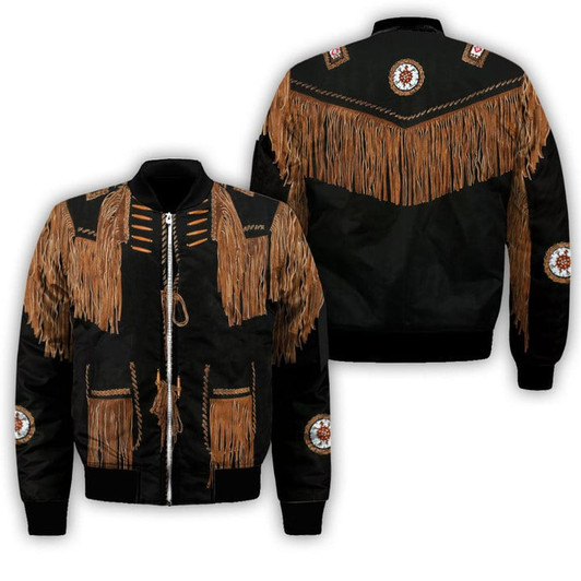 FUNSTUFFPRINT Cowboy Jacket Cosplay 3D Over Printed Unisex 3D Bomber Jacket S3BJ-10003