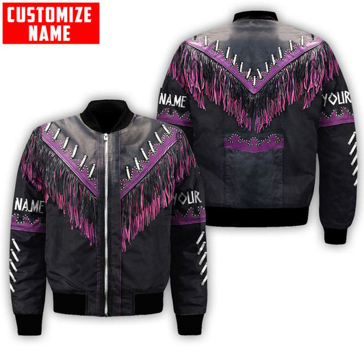 FUNSTUFFPRINT Personalized Name Cowboy Jacket No Cosplay D Over Printed Unisex 3D Bomber Jacket S3BJ-10004