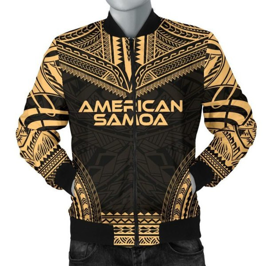 FUNSTUFFPRINT American Samoa Polynesian Chief Men’s Bomber Jacket – Gold Version – Bn10 Bomber Jacket 3D Bomber Jacket