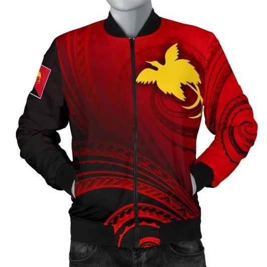 FUNSTUFFPRINT Bomber Jacket Papua New Guinea – Raggiana Bird of Paradise Polynesian Patterns 3D Bomber Jacket