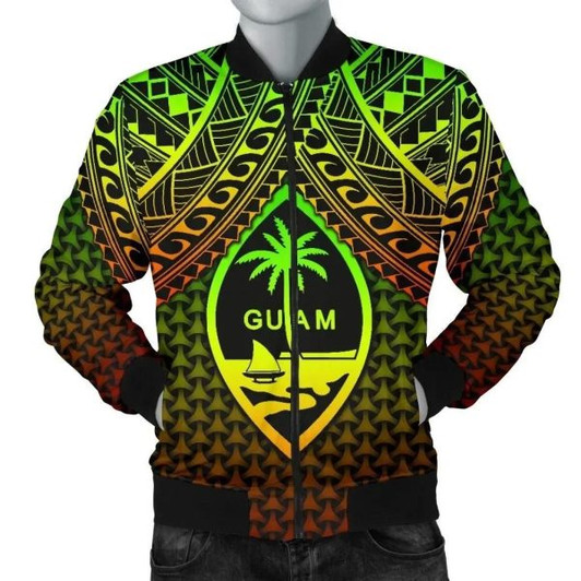 FUNSTUFFPRINT Bomber Jacket Polynesian Guam – Reggae Vintage Polynesian Patterns 3D Bomber Jacket