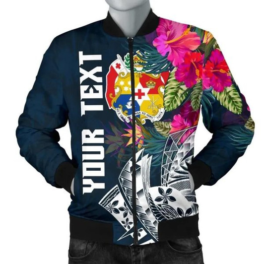 FUNSTUFFPRINT Bomber Jacket Tonga Custom Personalised – Summer Vibes 3D Bomber Jacket