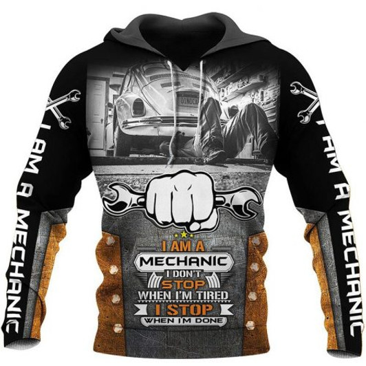 FUNSTUFFPRINT Mechanic 3D Hoodie For Men I Am A Mechanic   3D Hoodie and Zip Hoodie