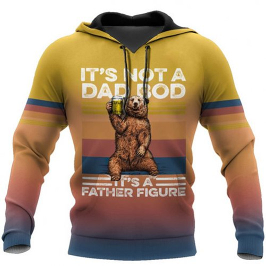 FUNSTUFFPRINT  Dad 3D Hoodie Its Not A Dad Bod Its A Father Figure  3D Hoodie and Zip Hoodie