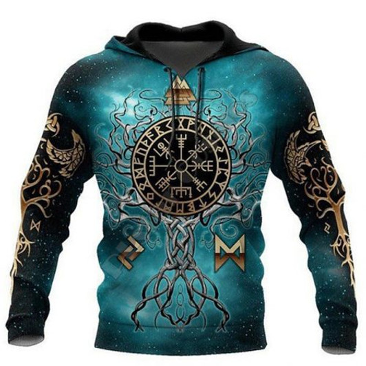 FUNSTUFFPRINT Viking 3D All Over Hoodie  3D Hoodie and Zip Hoodie