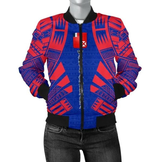 FUNSTUFFPRINT Bomber Jacket Wallis And Futuna Polynesian Tattoo Flag 3D Bomber Jacket