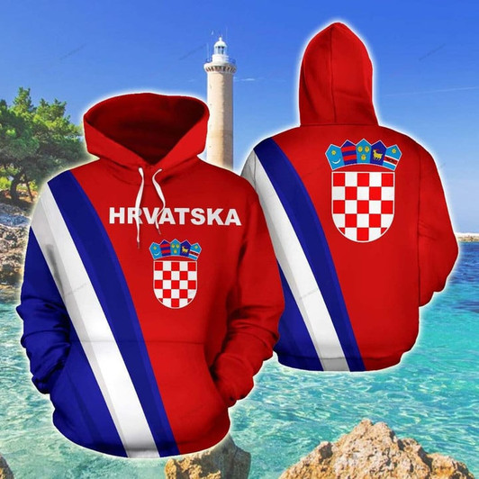 FUNSTUFFPRINT Hrvatska  3D Hoodie and Zip Hoodie