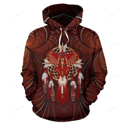 FUNSTUFFPRINT DREAMCATCHER EAGLE NATIVE All  3D Hoodie and Zip Hoodie