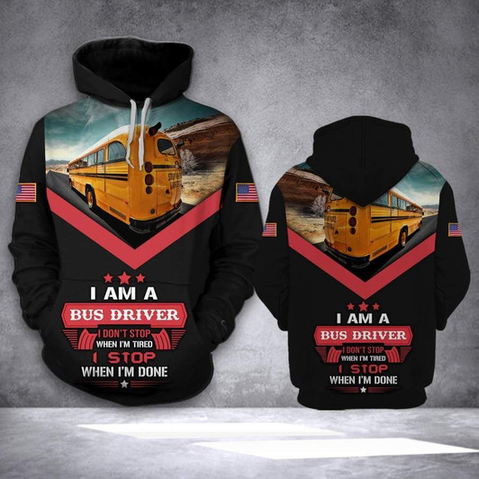 FUNSTUFFPRINT Bus Driver Shirts I Am A Bus Driver 3D Hoodie and Zip Hoodie
