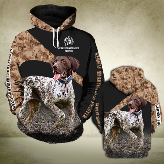 FUNSTUFFPRINT Gift For Dog Lover VH GERMAN SHORTHAIRED POINTER  3D Hoodie and Zip Hoodie