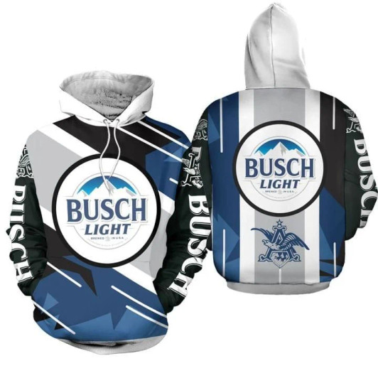 FUNSTUFFPRINT Busch Light Beer Full Printing  3D Hoodie and Zip Hoodie