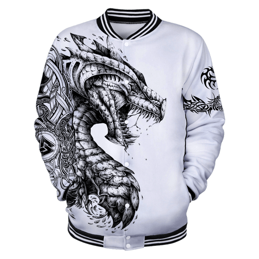 FUNSTUFFPRINT Dungeon & Dragon Printed 3D Baseball Jacket S3VJ-10010
