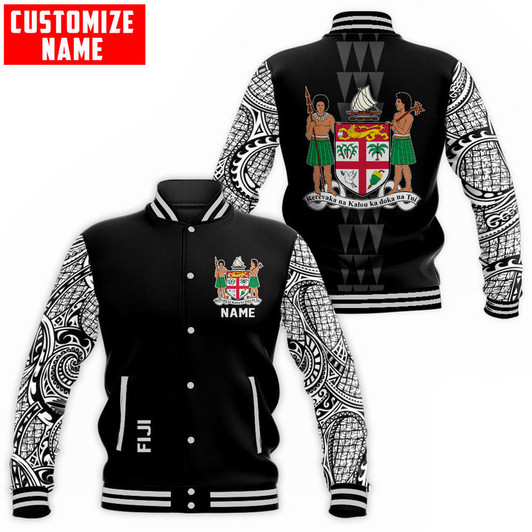 FUNSTUFFPRINT Customize Amazing Polynesian Fiji 3D Baseball Jacket S3VJ-10021