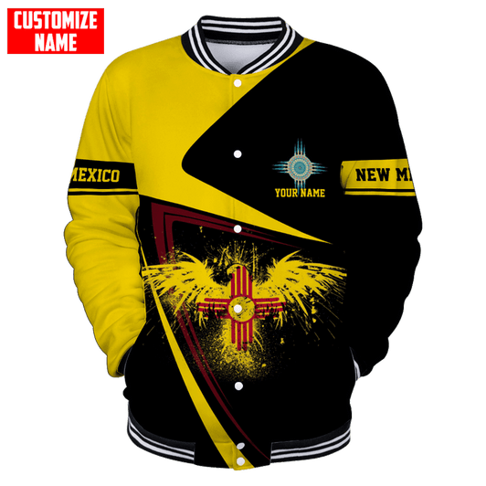 FUNSTUFFPRINT Customized Name New Mexico 3D Baseball Jacket S3VJ-10036