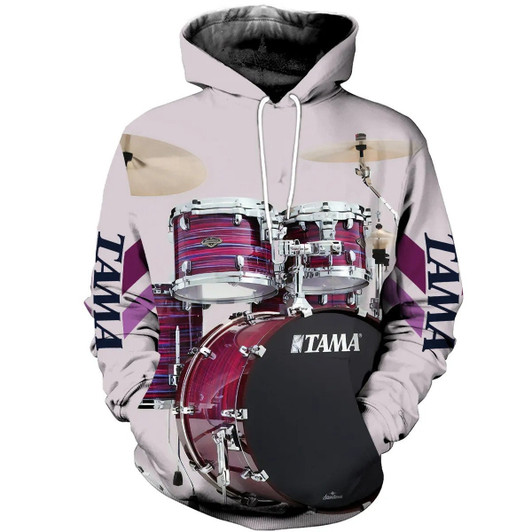 FUNSTUFFPRINT - Beautiful Drums  3D Hoodie and Zip Hoodie