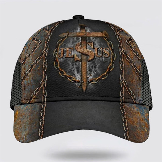 FUNSTUFFPRINT Jesus Nail Cross Crown Of Thorn Baseball Cap - Christian Hats for Men and Women