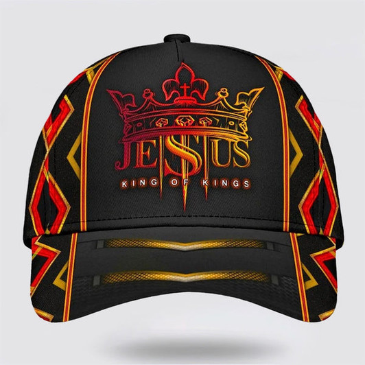 FUNSTUFFPRINT Jesus King Of Kings Baseball Cap - Christian Hats for Men and Women