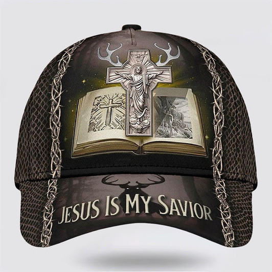 FUNSTUFFPRINT Hunting Jesus Is My Savior Baseball Cap - Christian Hats for Men and Women