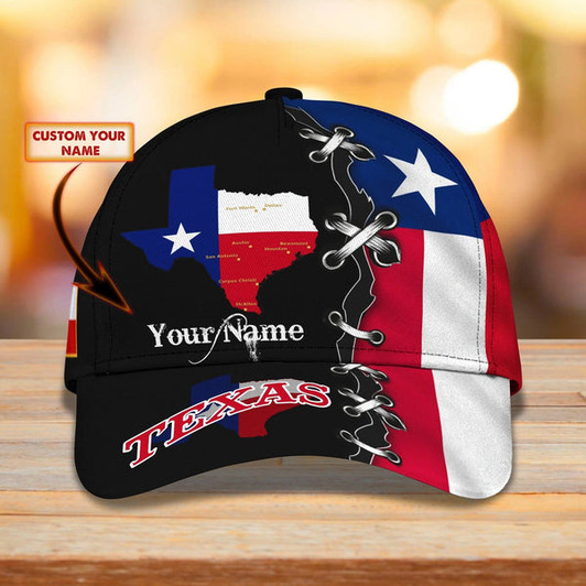 FUNSTUFFPRINT Custom 3D All Over Print Texas Roots Cap Hat - Eagle Texas Classic Cap - Baseball Texas Caps-SBC-10192