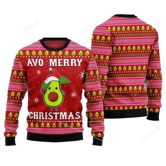 FUNSTUFFPRINT Avo Merry Christmas Ugly Sweatshirt Christmas 3D Sweater Christmas  Ugly Sweater
