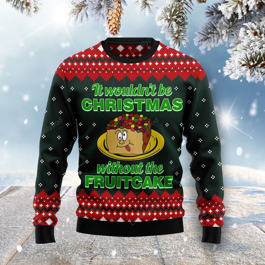 FUNSTUFFPRINT Food Cake Ugly Christmas Sweater, Christmas apparel, Christmas gift for adult Ugly Sweater