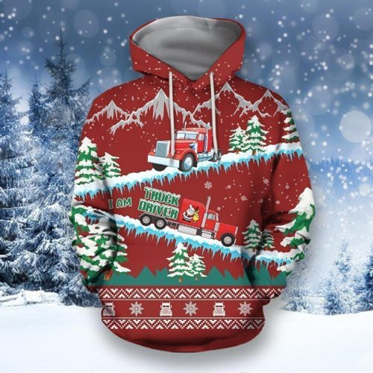 FUNSTUFFPRINT Trucker 3D Hoodie I Am Truck Driver Gift For Christmas  3D Hoodie and Zip Hoodie