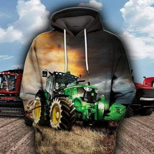 FUNSTUFFPRINT Tractor   3D Hoodie and Zip Hoodie